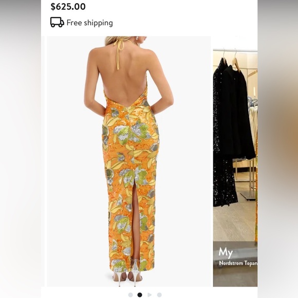 HELSI Uma floral sequin halter - Picture 3 of 6